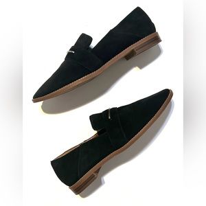 Franco Sarto Huxley black velvet women’s slip on loafers shoes 10